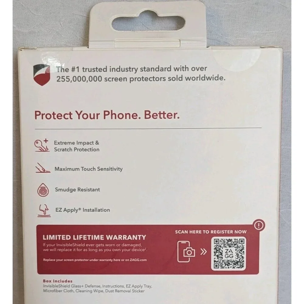 New ZAGG iPhone 14 Screen Protector InvisibleShield Glass+ Defense 5G Compatible
